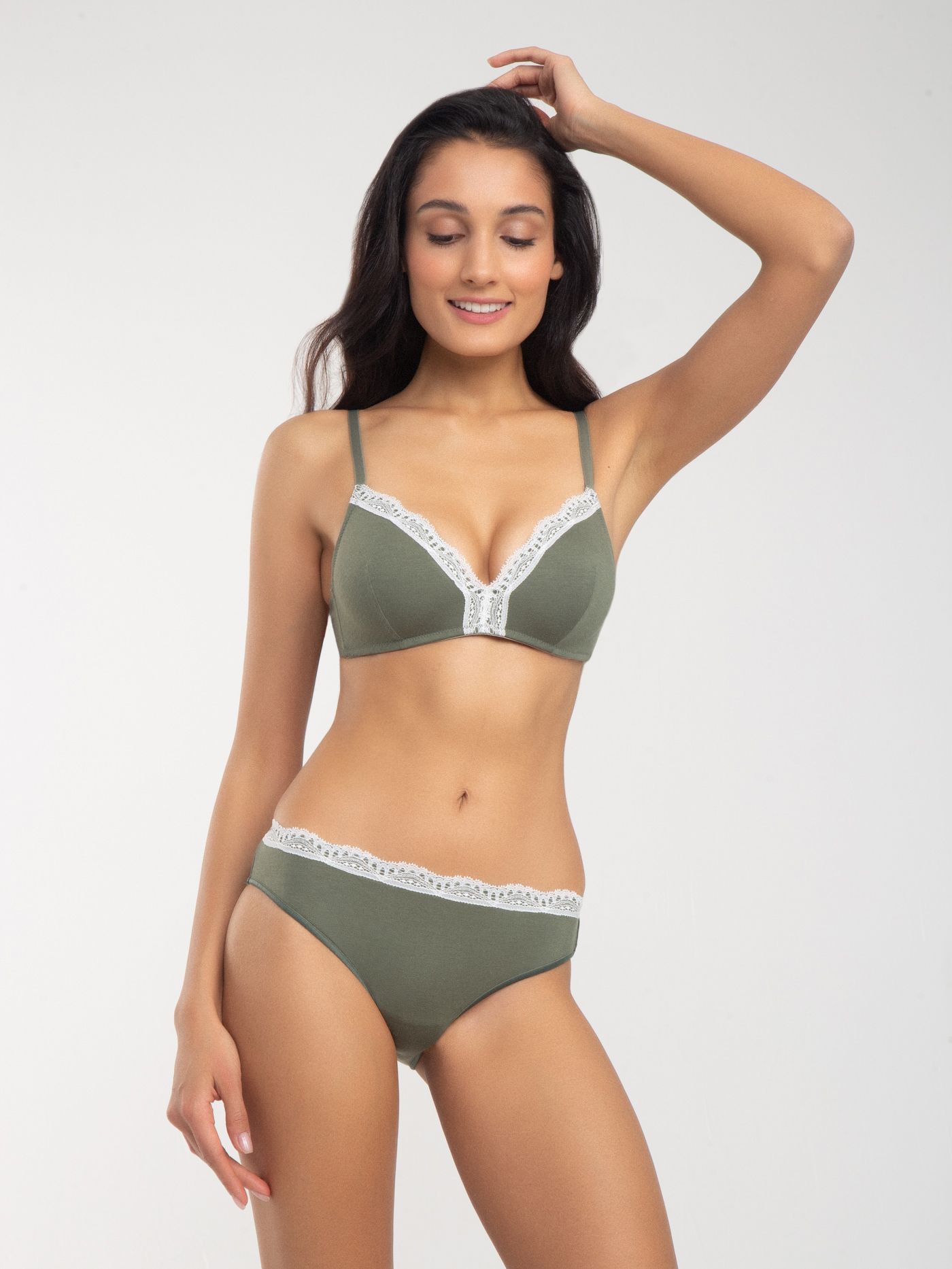 Бюстгальтер треугольник t-shirt Зеленый 2789F1401 | фото 3