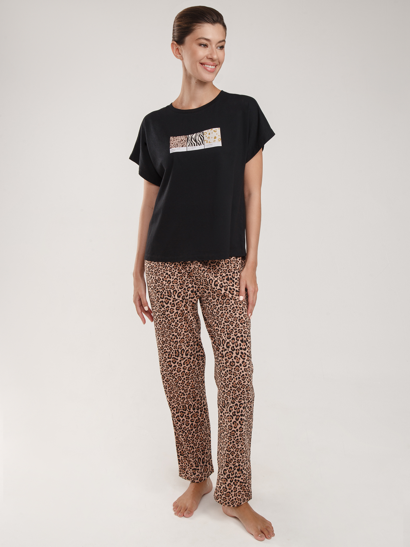 Брюки Принт леопард EJ-1 | фото 1