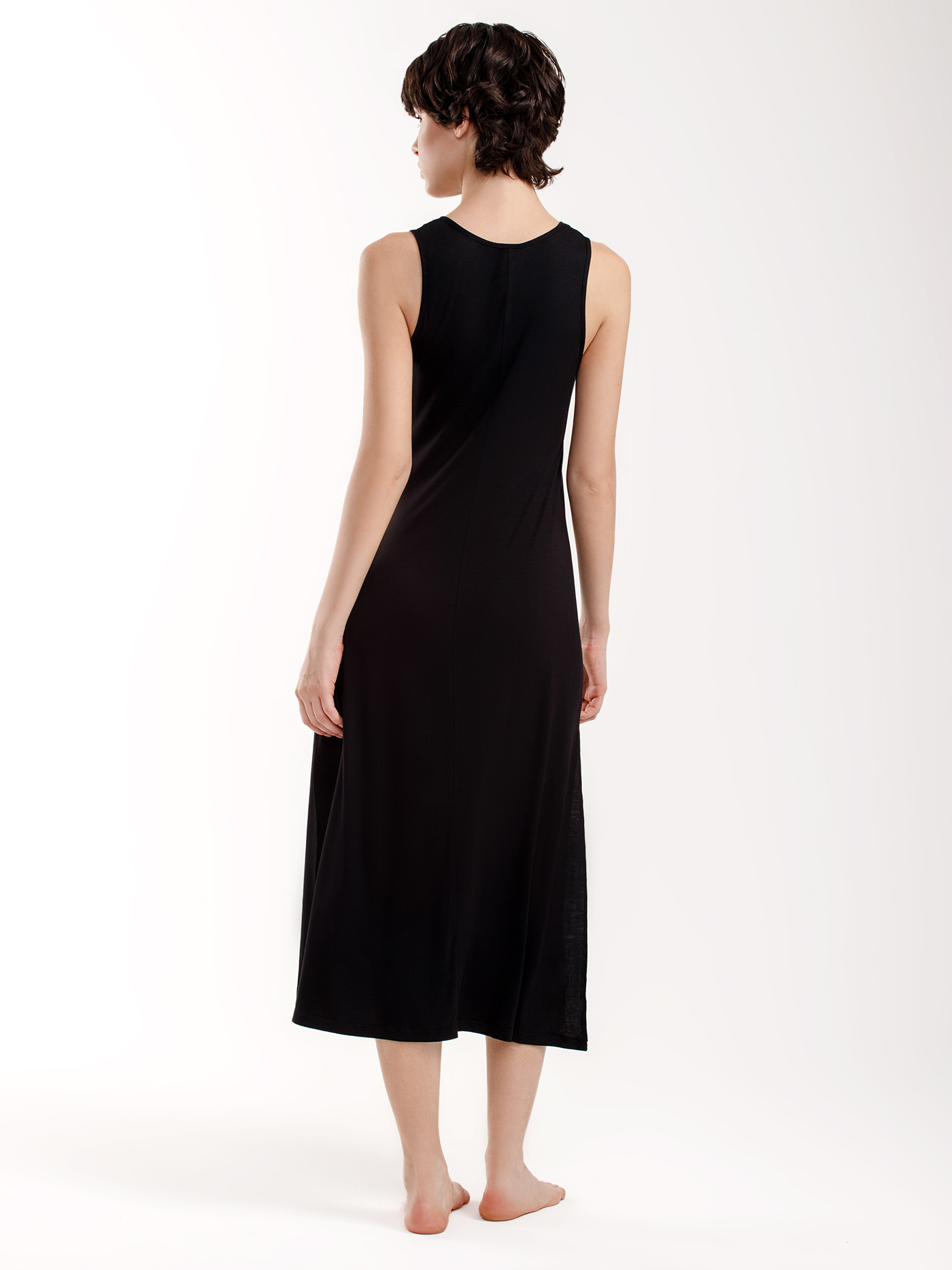 Сорочка на бретелях Черный 3017F3222 | фото 3