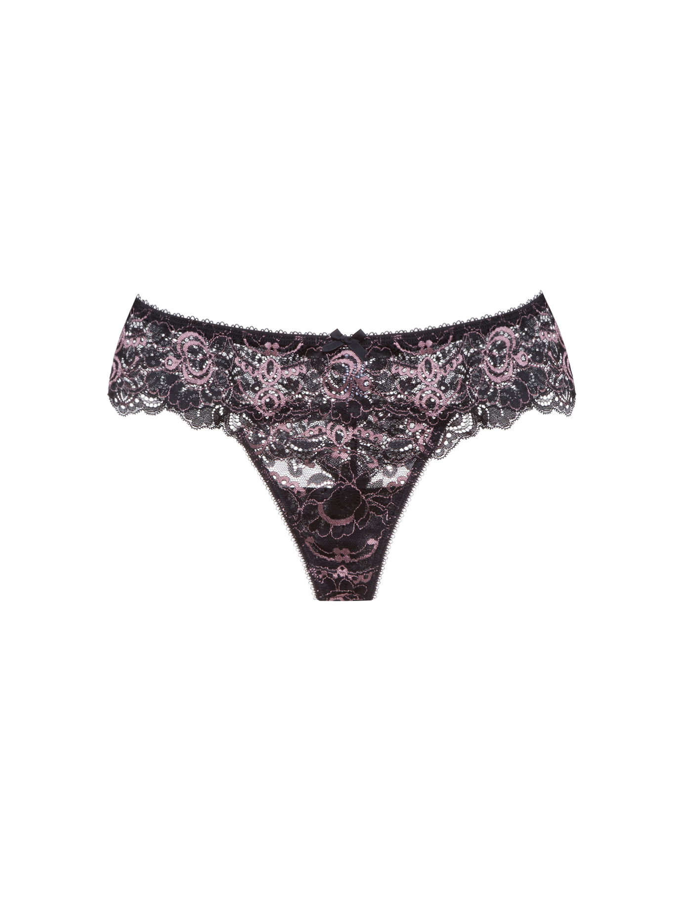 Трусы стринг Черный с бежевым 2388F2101_U | фото 3