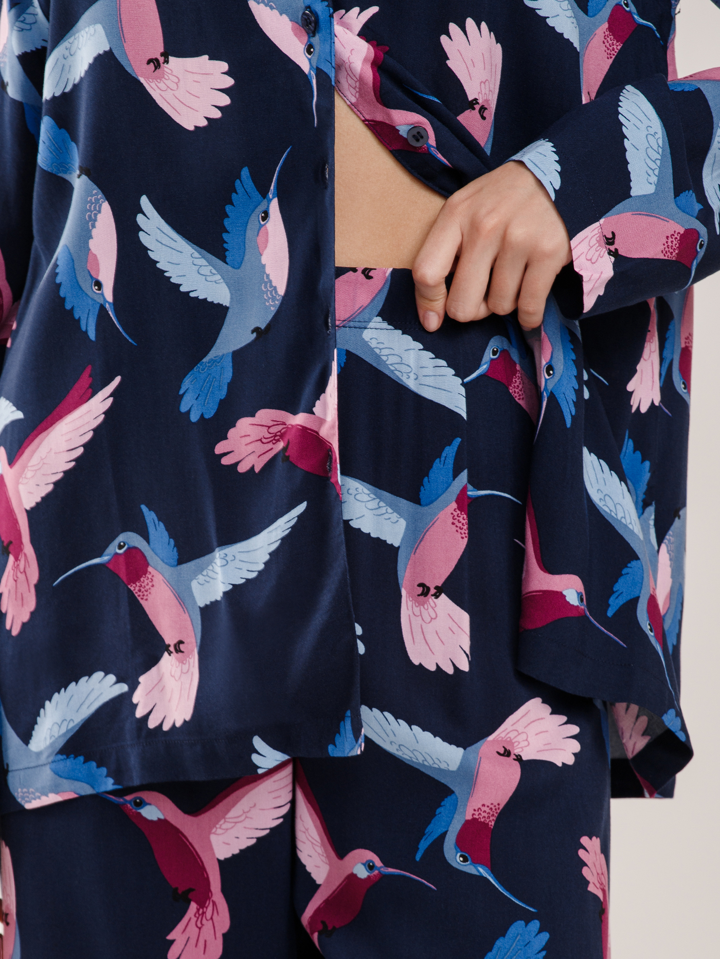 Брюки Принт синий PAR-01 | фото 3