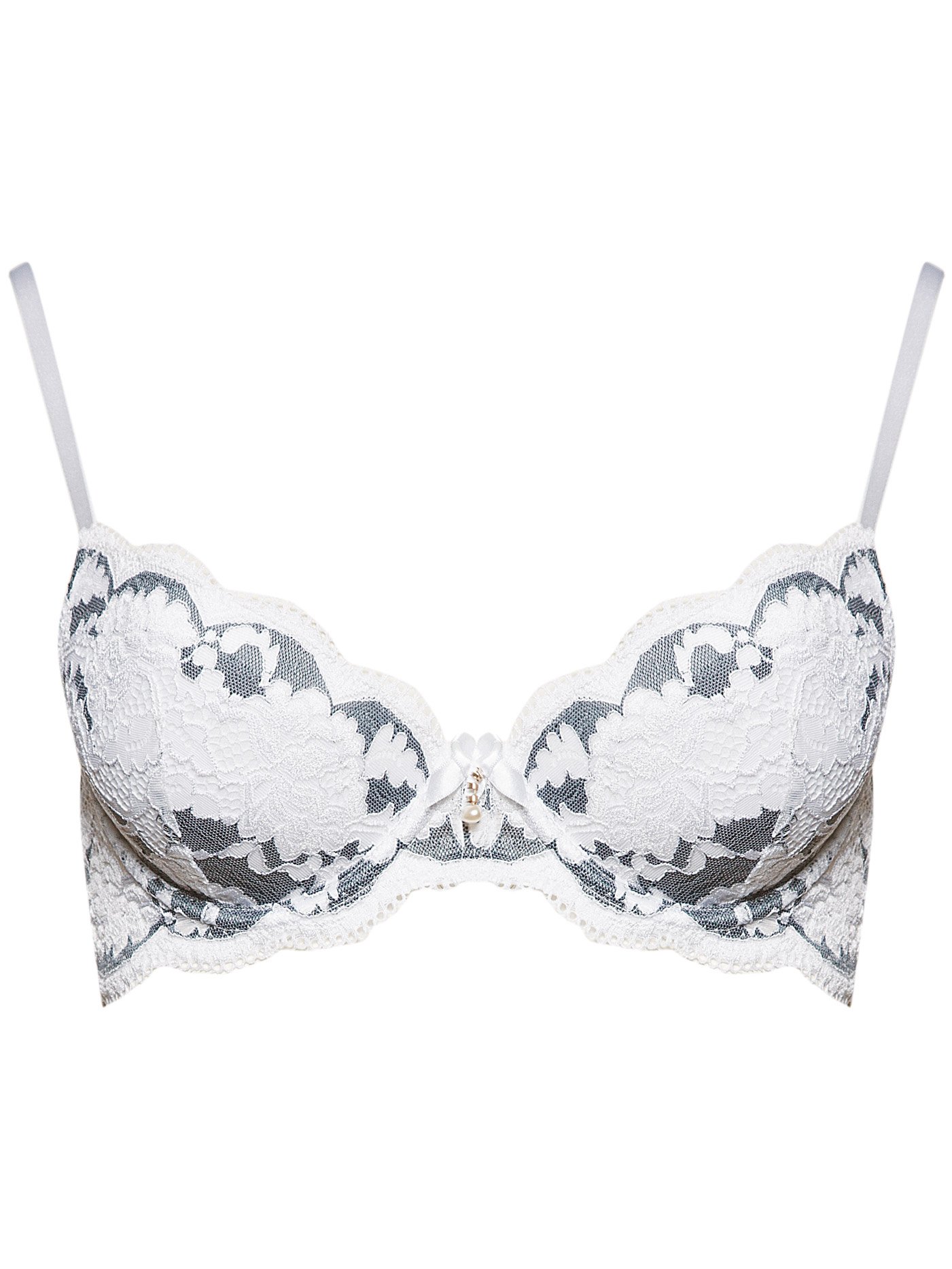 Бюстгальтер t-shirt Белый с серым MOU-12091 | фото 3