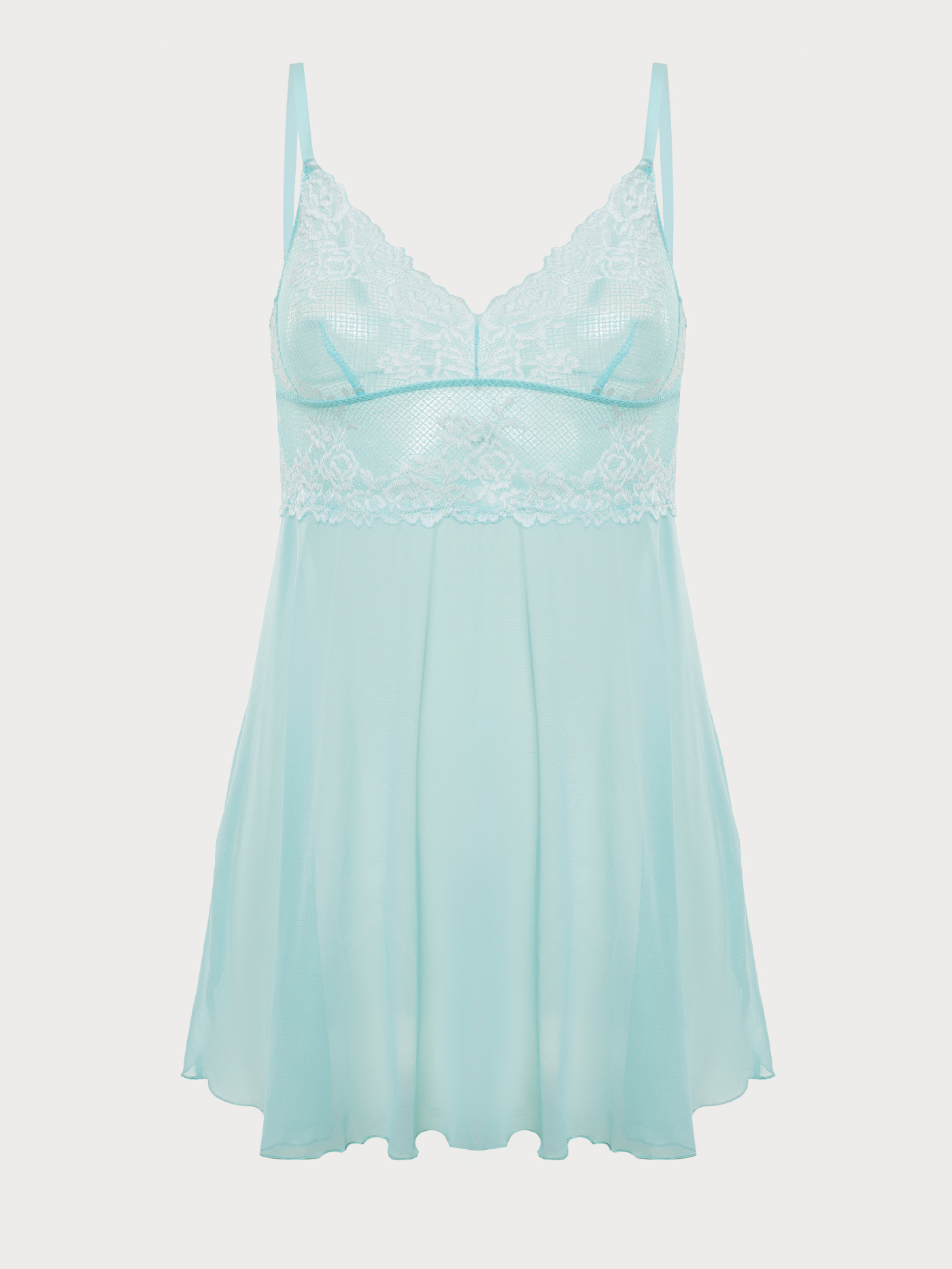 Сорочка на бретелях Ментоловый 2868F3210 | фото 6