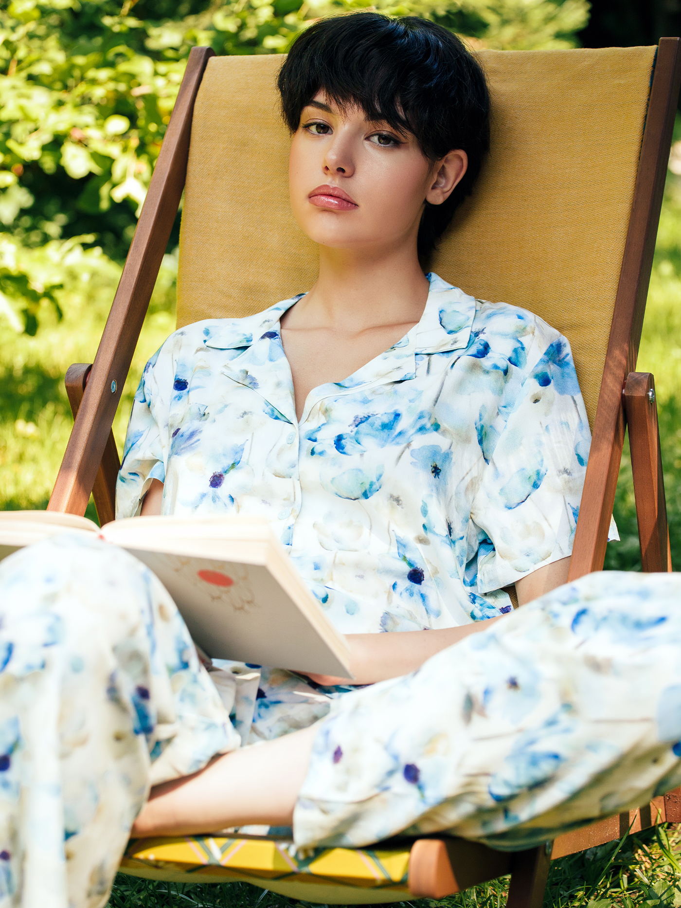 Пижамный топ Принт акварель PAR-04 | фото 2