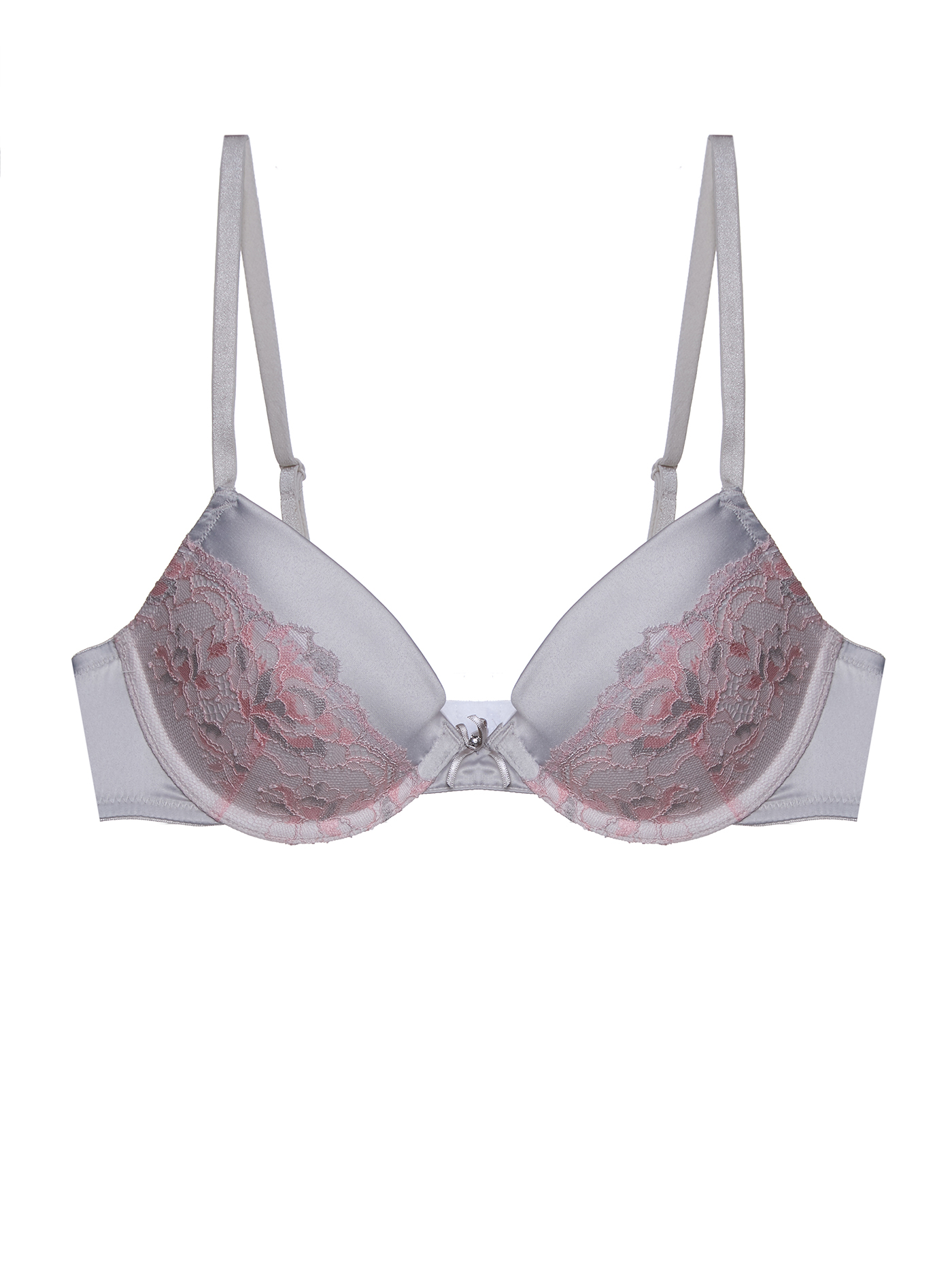 Бюстгальтер push-up Розовый с серым MOU-12531 | фото 3