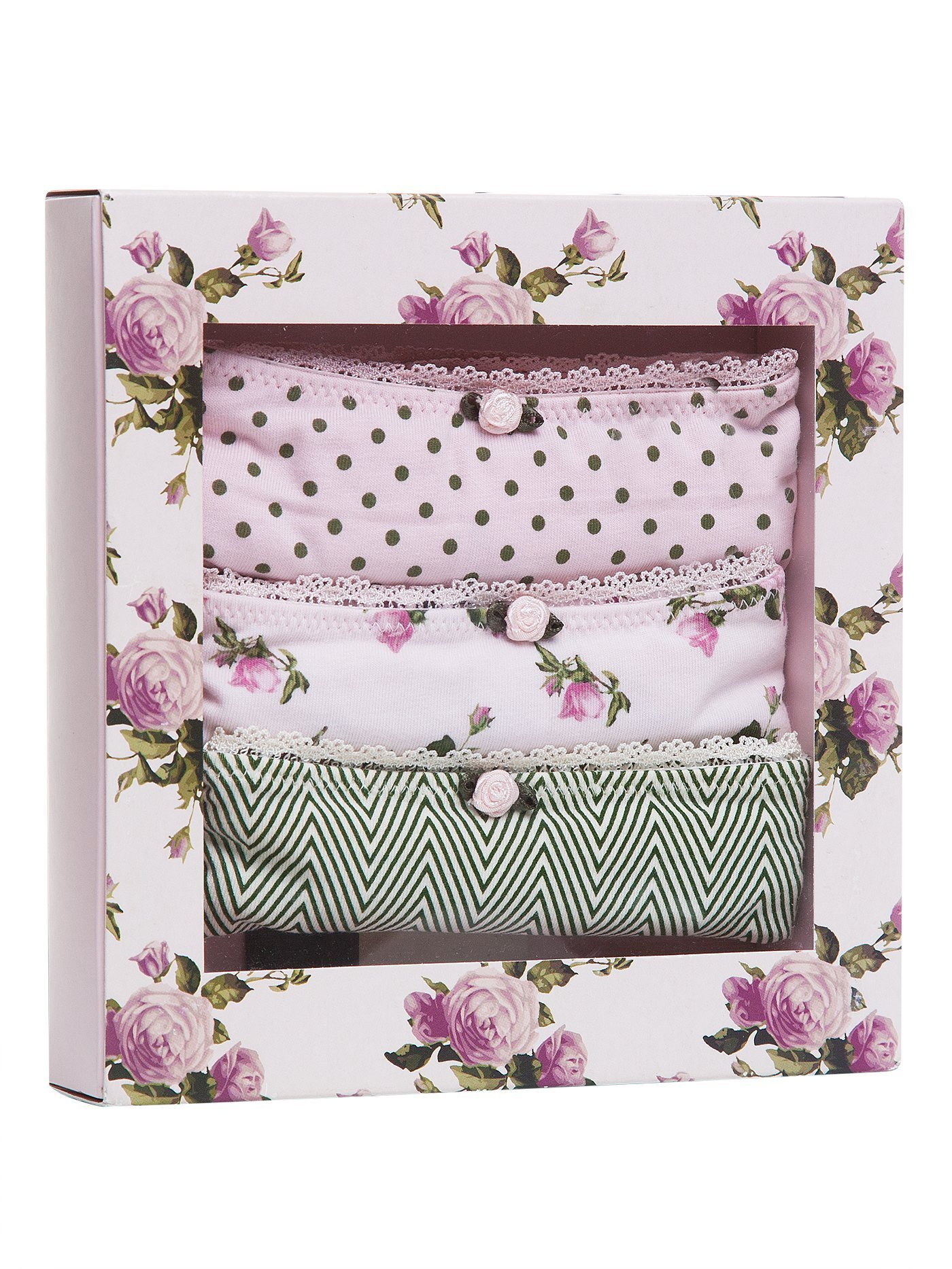 Трусы слип набор 3 шт. Принт розовый SM1 | фото 1