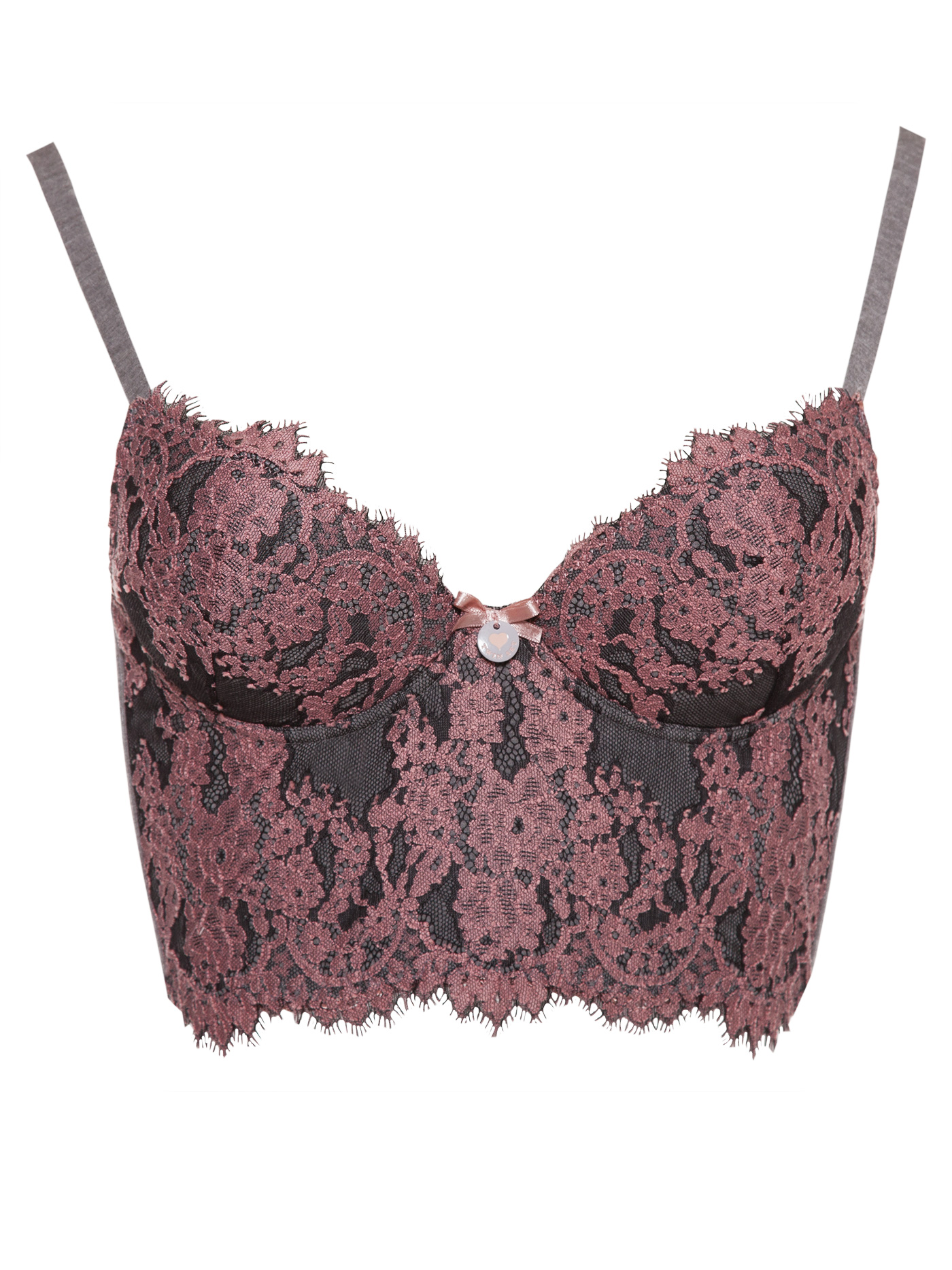 Бюстгальтер бюстье Серый меланж LA6F11 | фото 3