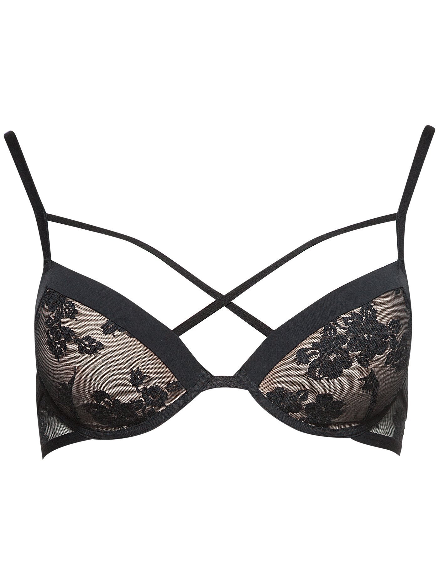 Бюстгальтер push-up Черный с бежевым 2313F1124 | фото 3