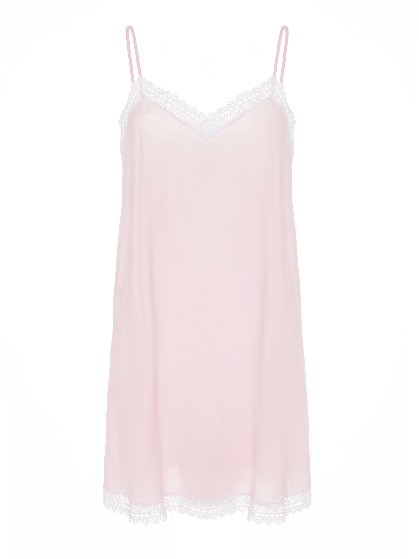 Сорочка на бретелях Бледно-розовый 2508F3218 | фото 5