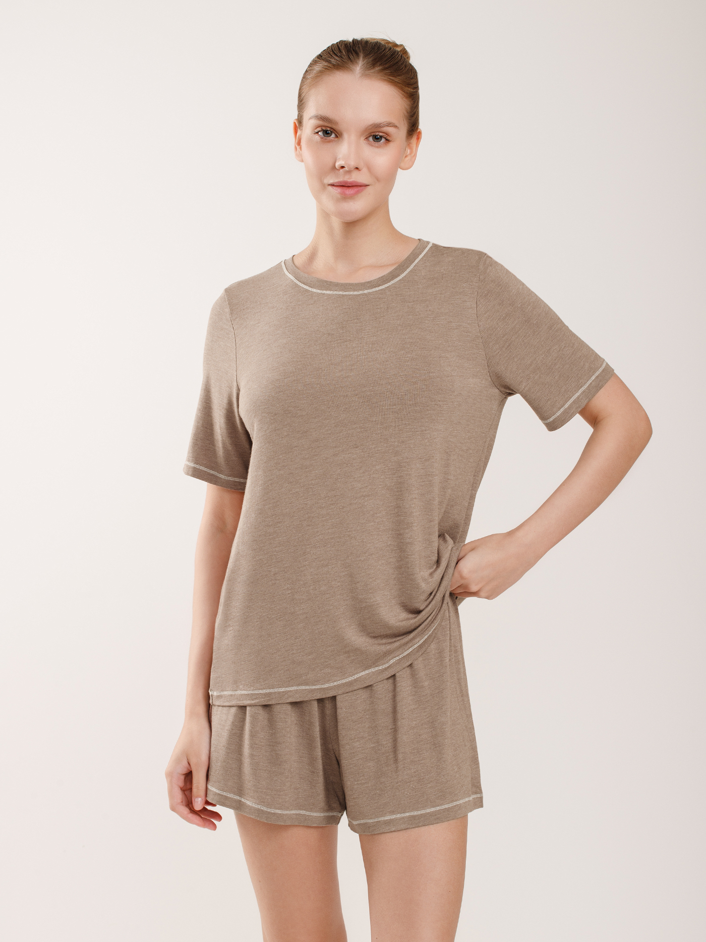 Футболка Бежевый 2991F3424 | фото 1