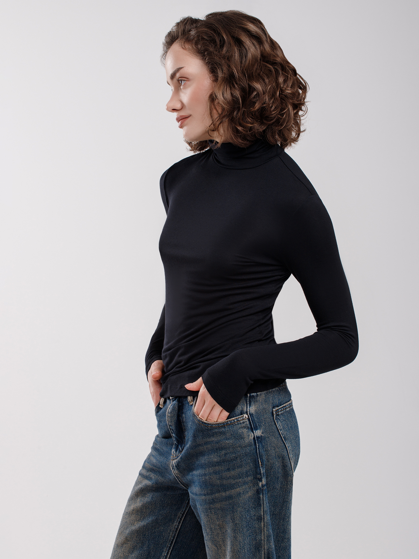 Водолазка Черный 2989F3423 | фото 3