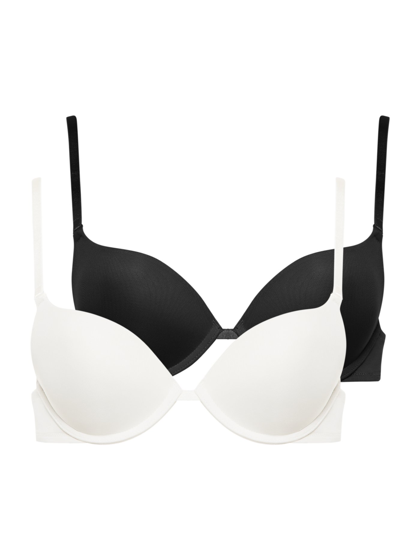 Бюстгальтер push-up набор 2 шт. Черный/айвори MOU-11705 | фото 1