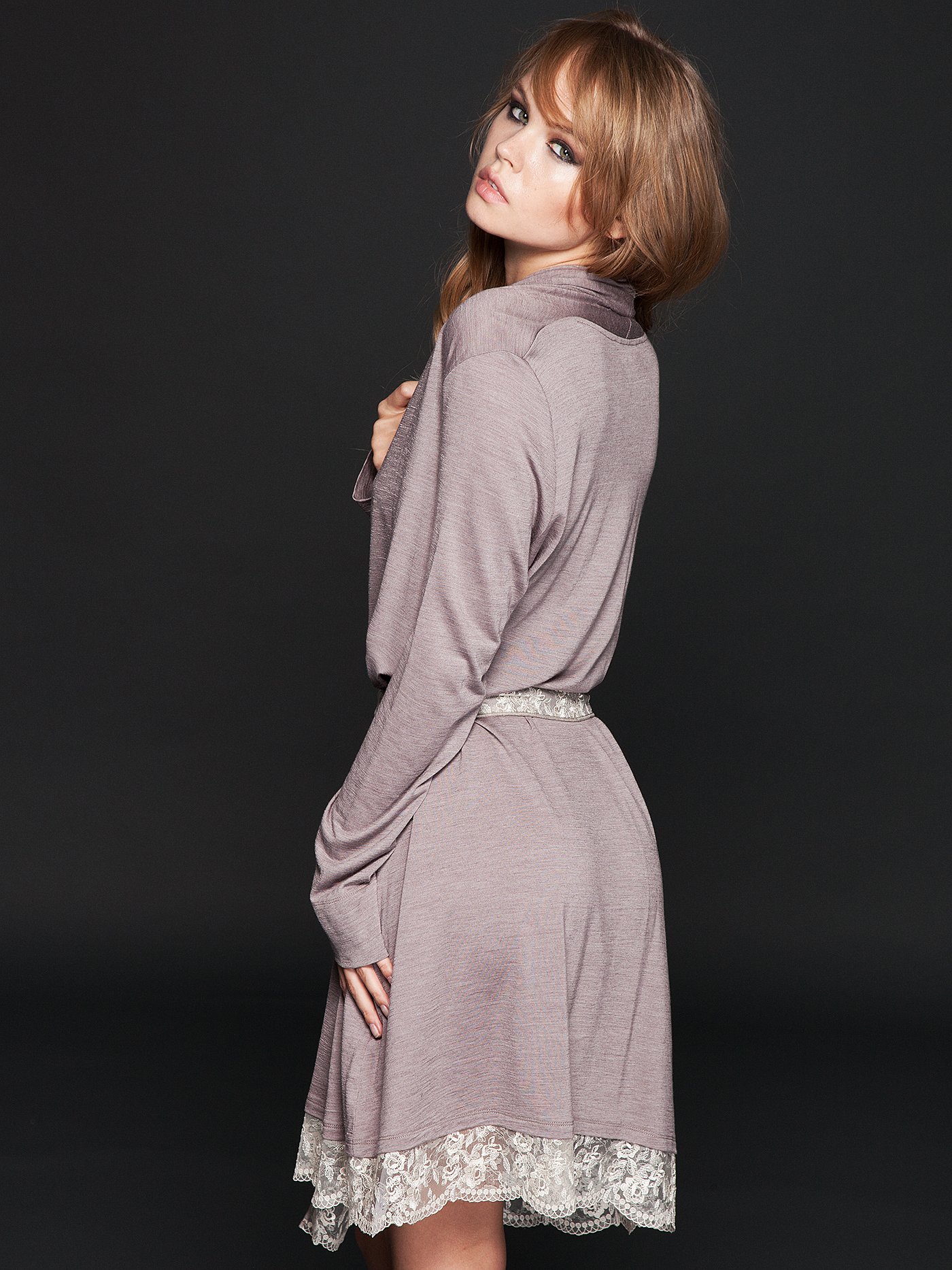 Халат Серо-апельсиновый 7919A | фото 2