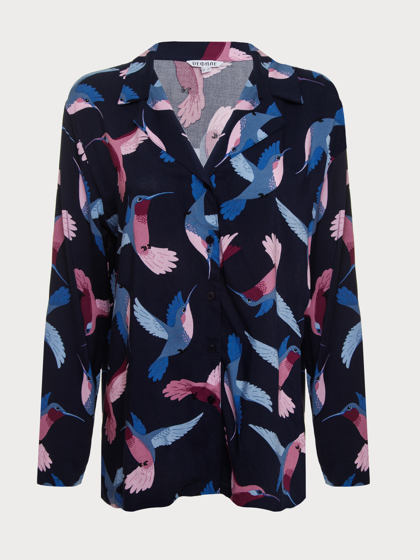 Рубашка Принт синий PAR-03 | фото 6