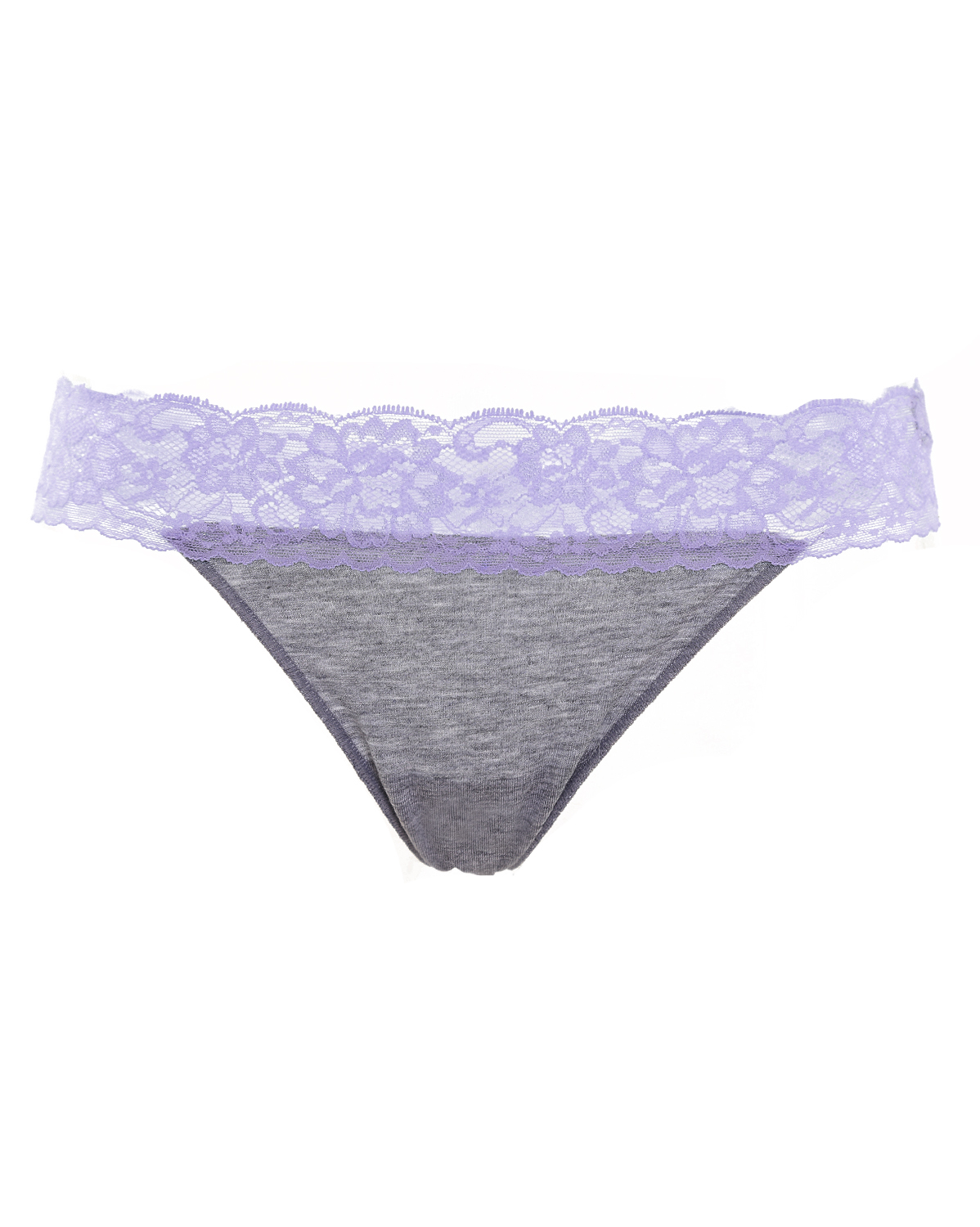 Трусы стринг Серый с сиреневым 2458F2100 | фото 3