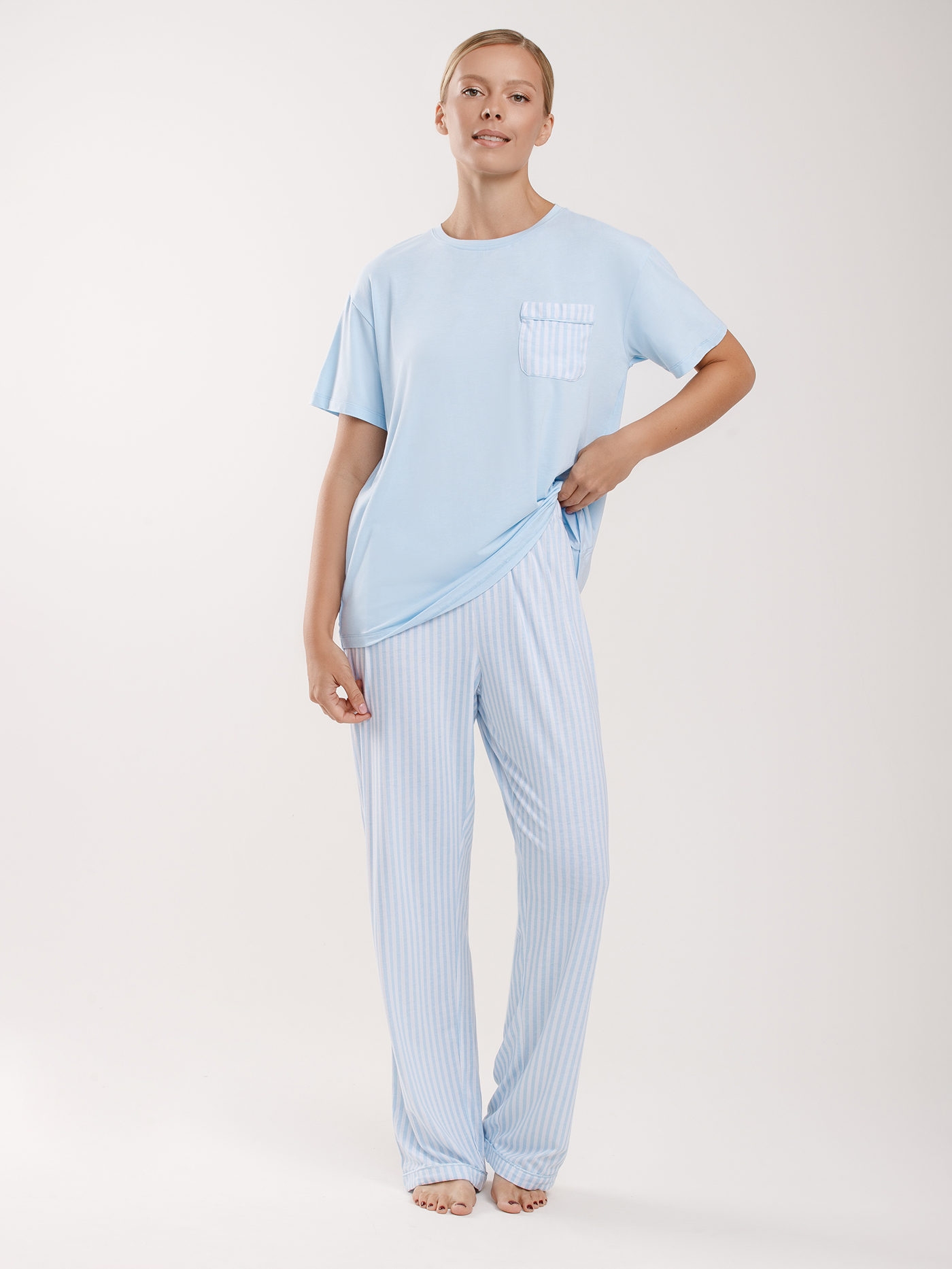 Брюки Принт полоска ALC-1512PN | фото 1