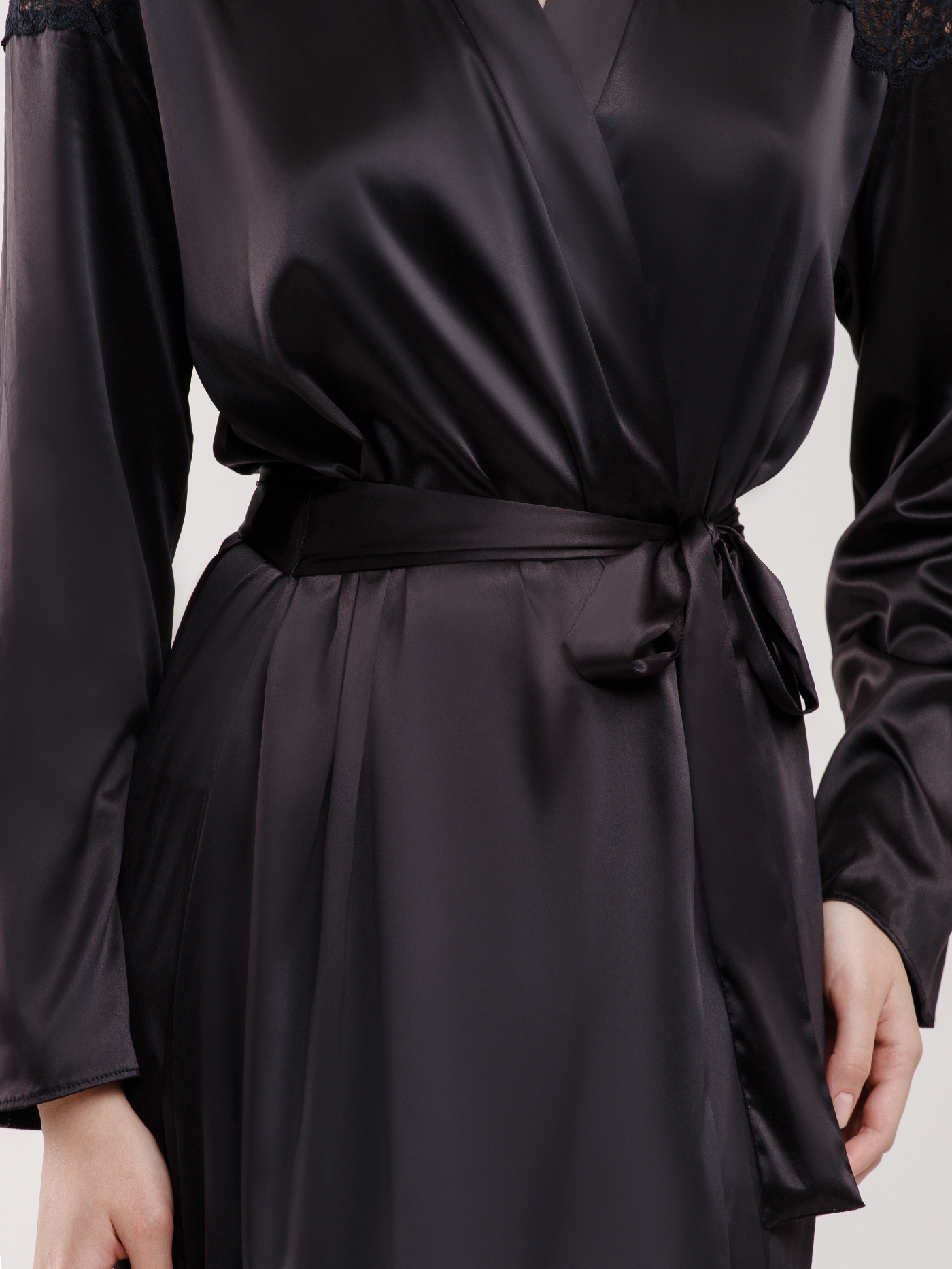 Халат длинный Черный 2984F3508 | фото 4