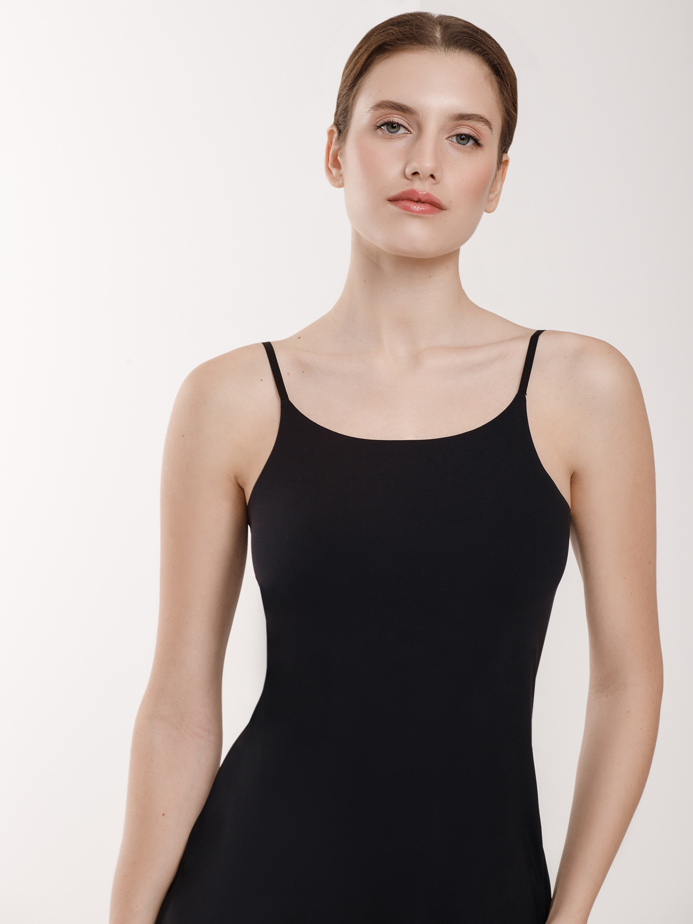 Сорочка на бретелях Черный 2834F3207 | фото 3