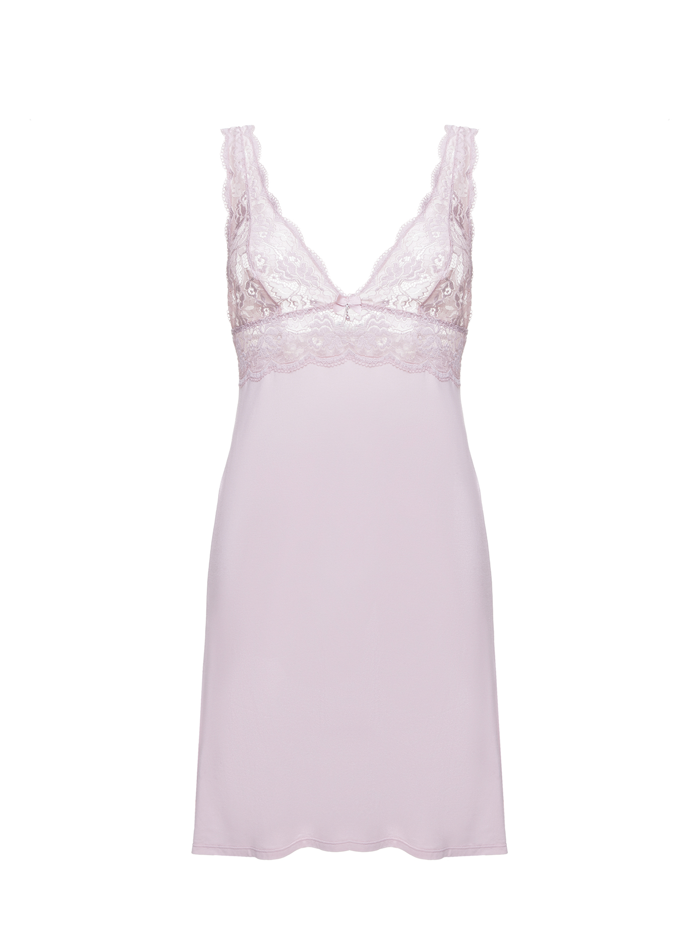 Сорочка на бретелях Пудровый CAM-12092 | фото 3