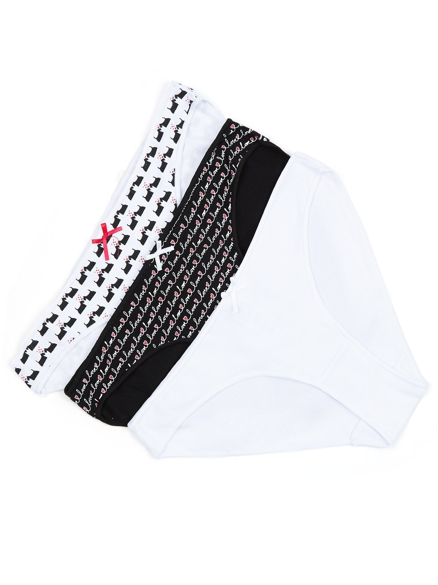 Трусы слип набор 3 шт. Черный принт DG001 | фото 2