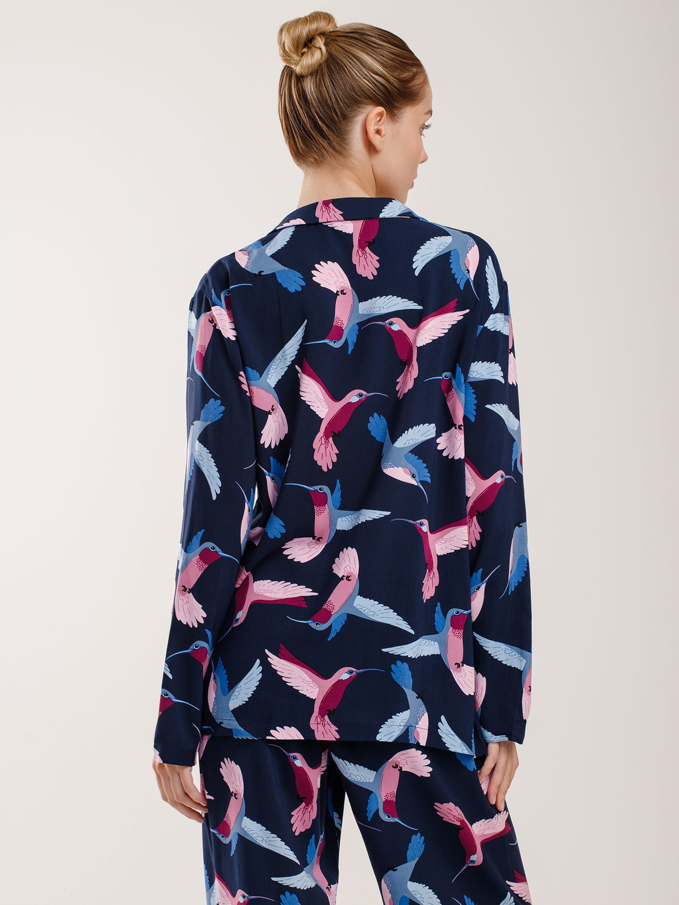 Рубашка Принт синий PAR-03 | фото 4