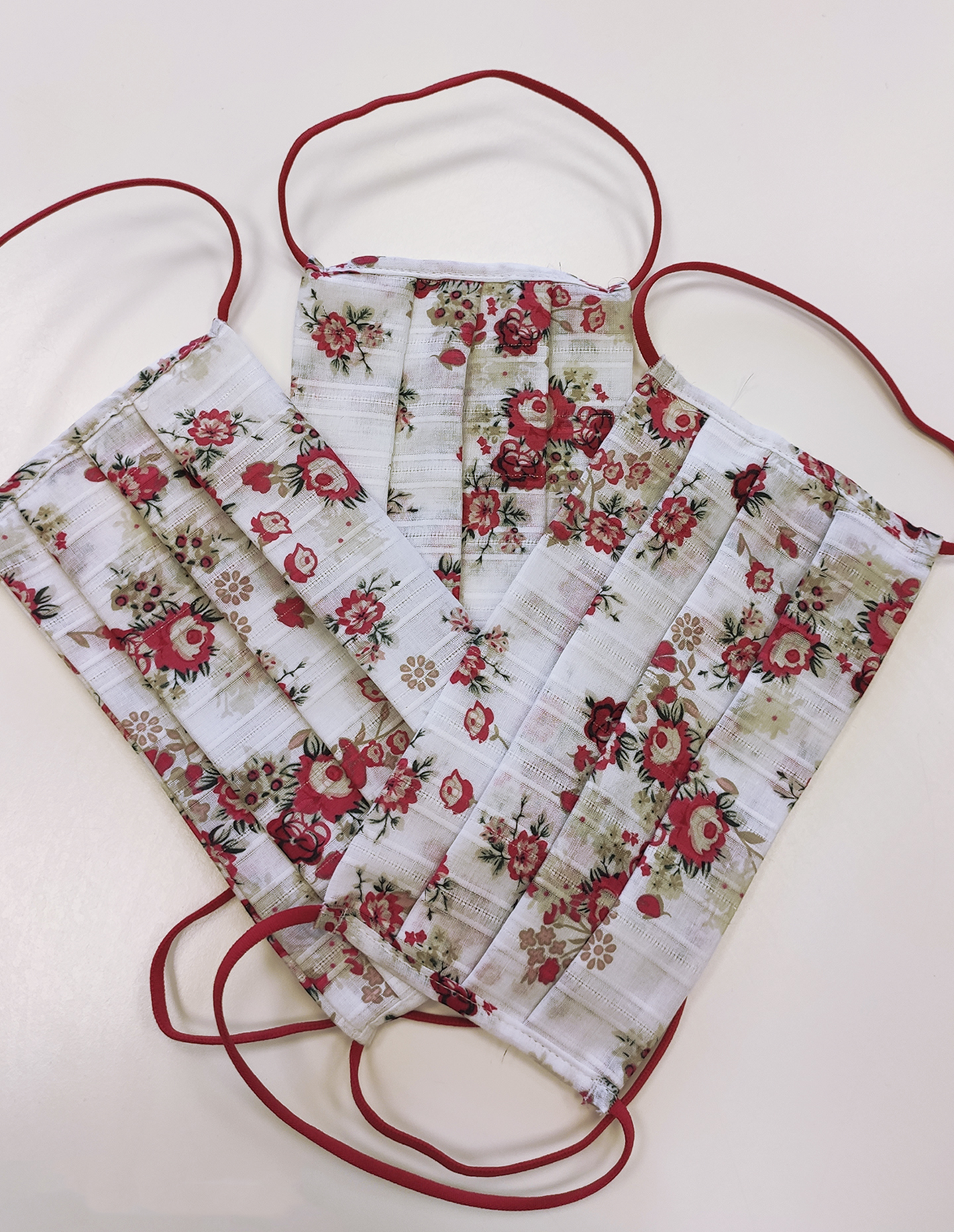 Маска защитная набор 3 шт. Принт красный 2791F9302_N3 | фото 1