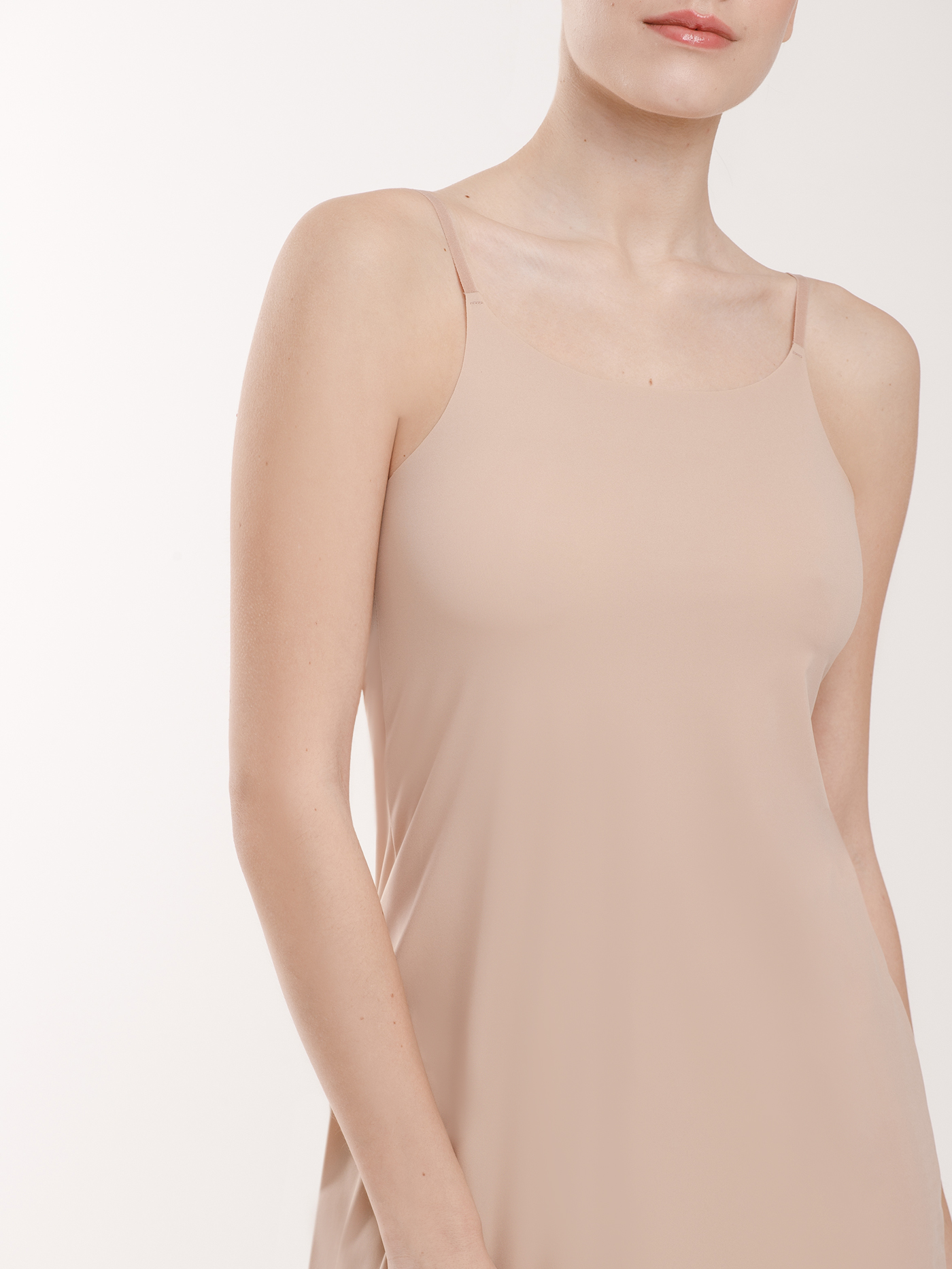 Сорочка на бретелях Бежевый 2834F3207L | фото 4