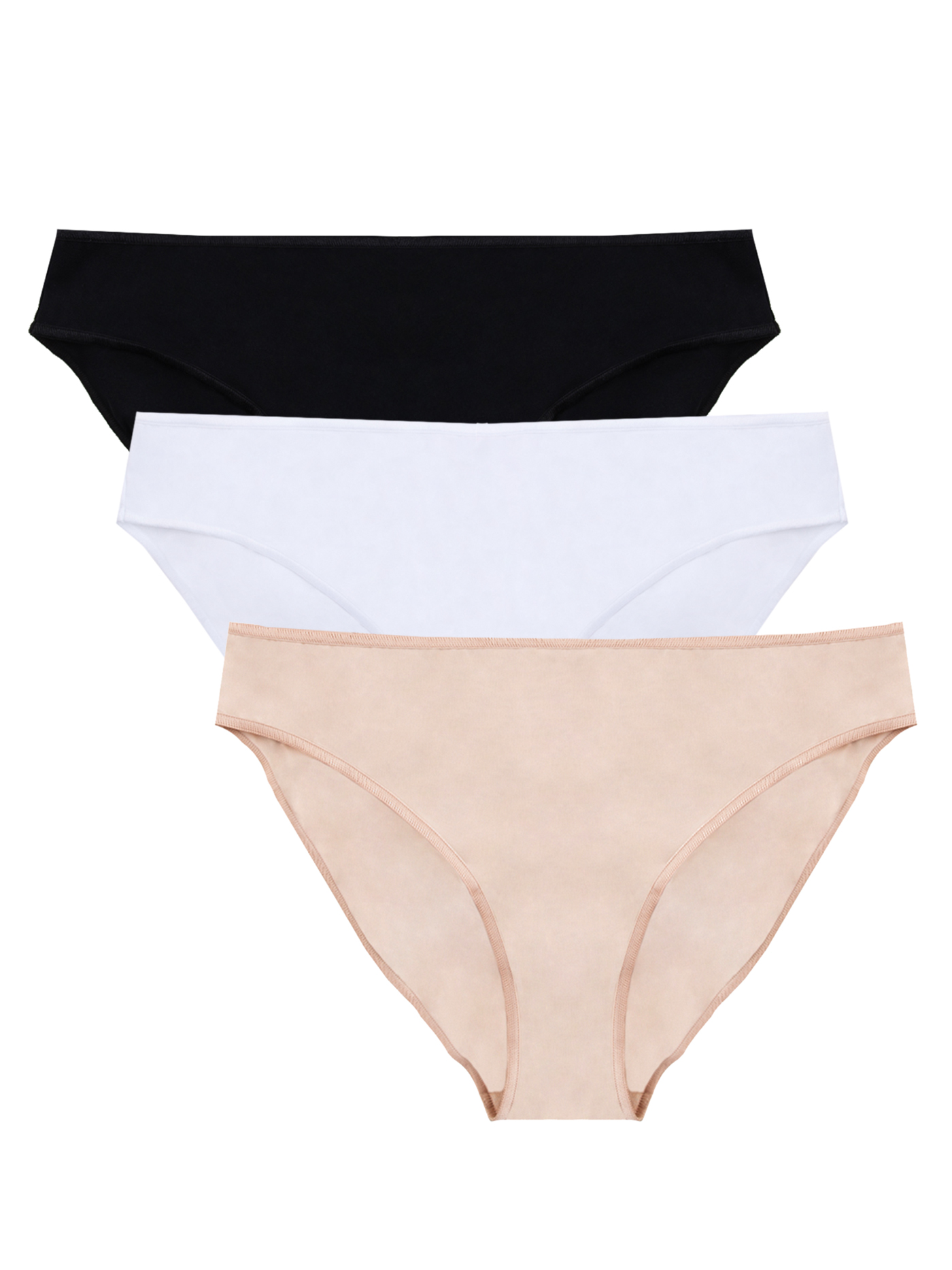 Трусы слип набор 3 шт. Белый, бежевый, черный 2613F2201_N3 | фото 2