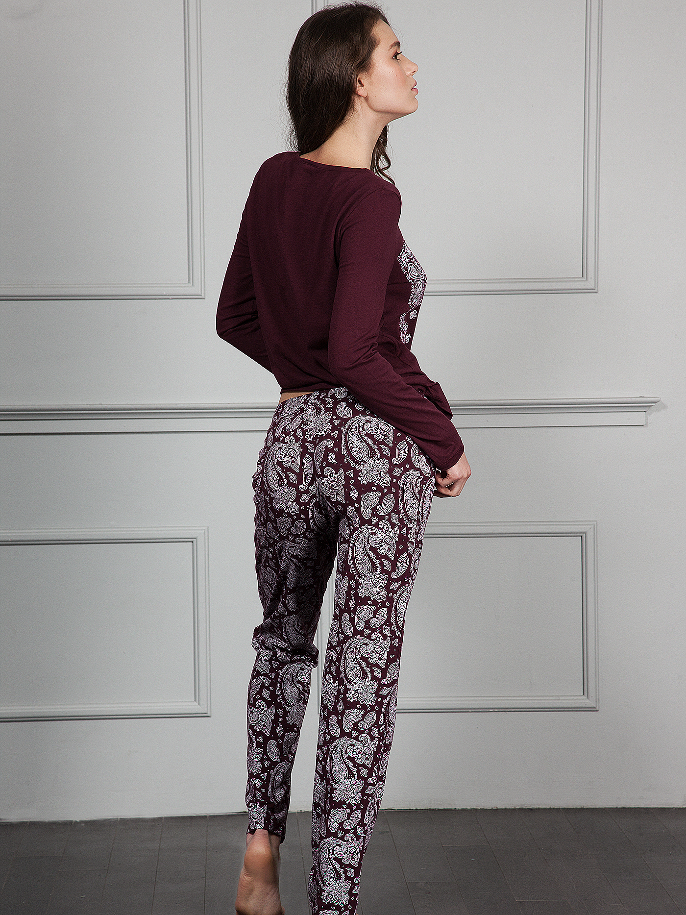 Брюки Бордовый 9057a | фото 2