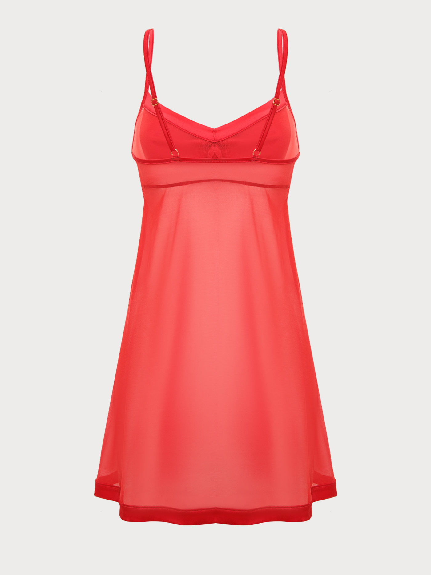 Сорочка на бретелях Красный 2846F3206 | фото 5