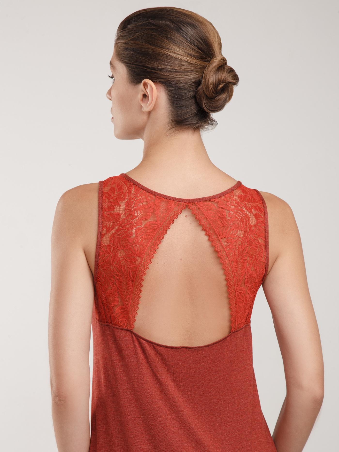 Сорочка на бретелях Терракотовый 2855F3232 | фото 4