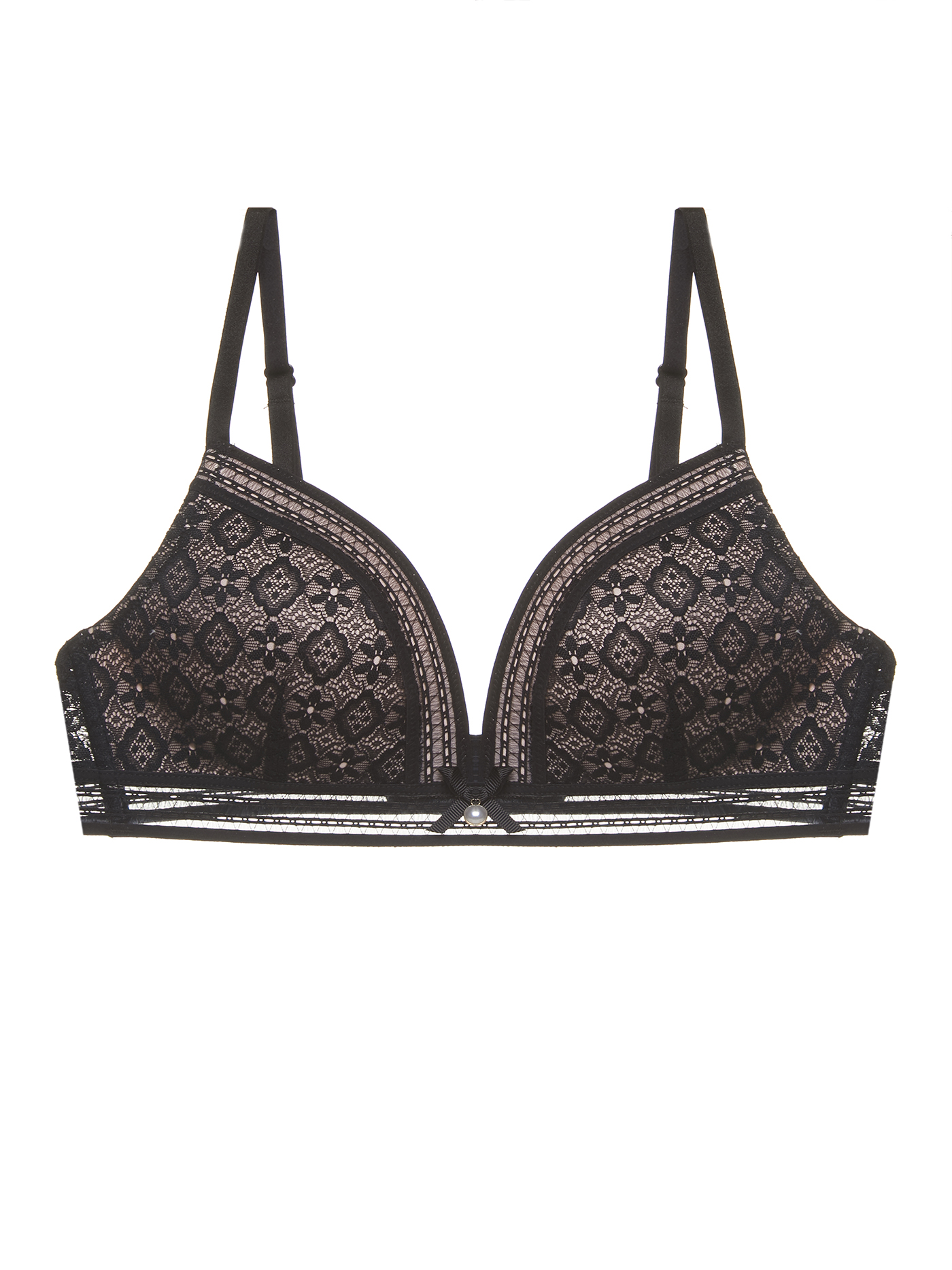 Бюстгальтер треугольник t-shirt Черный BR-12178 | фото 6