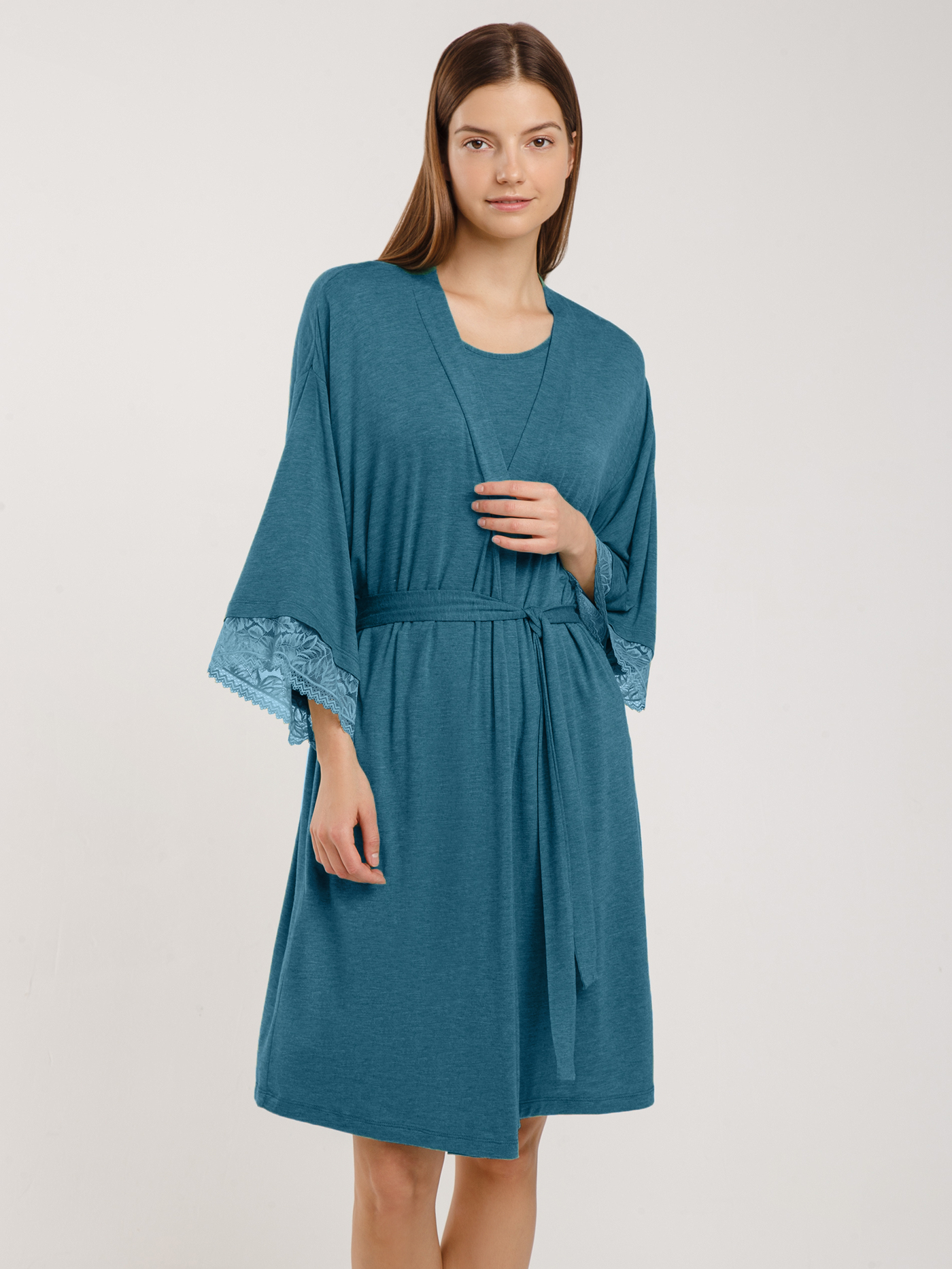 Халат Бирюзовый 2855F3504 | фото 2