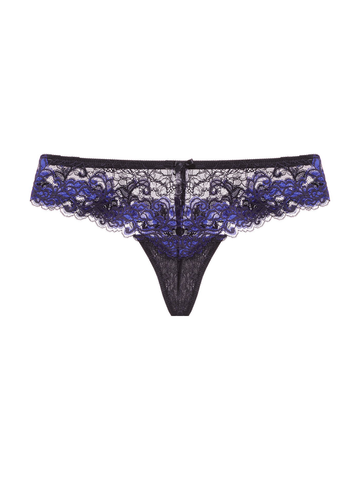 Трусы стринг Черный с синим 2501F2101 | фото 3