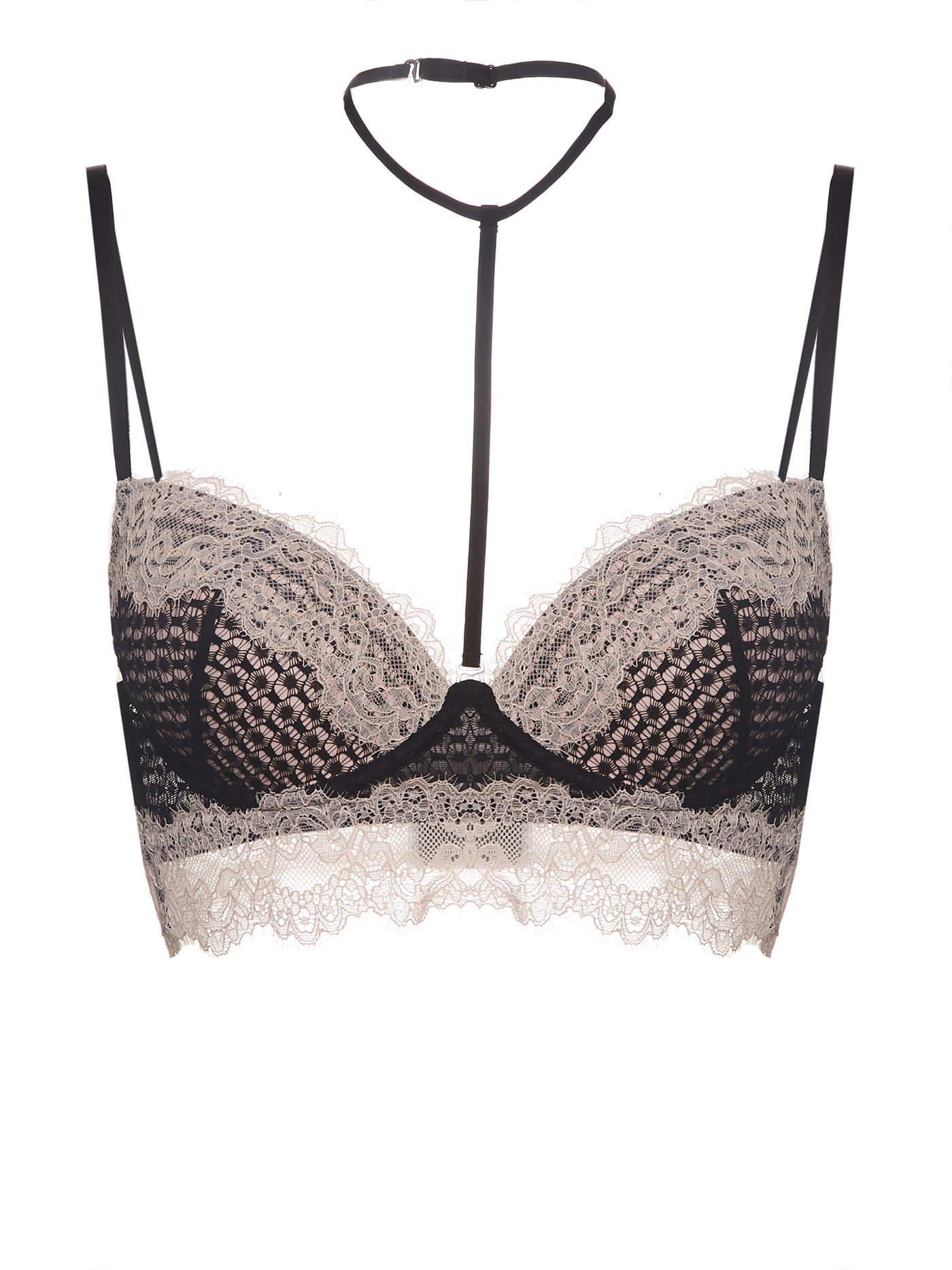 Бюстгальтер push-up Черный с розовым 2624F1125 | фото 4