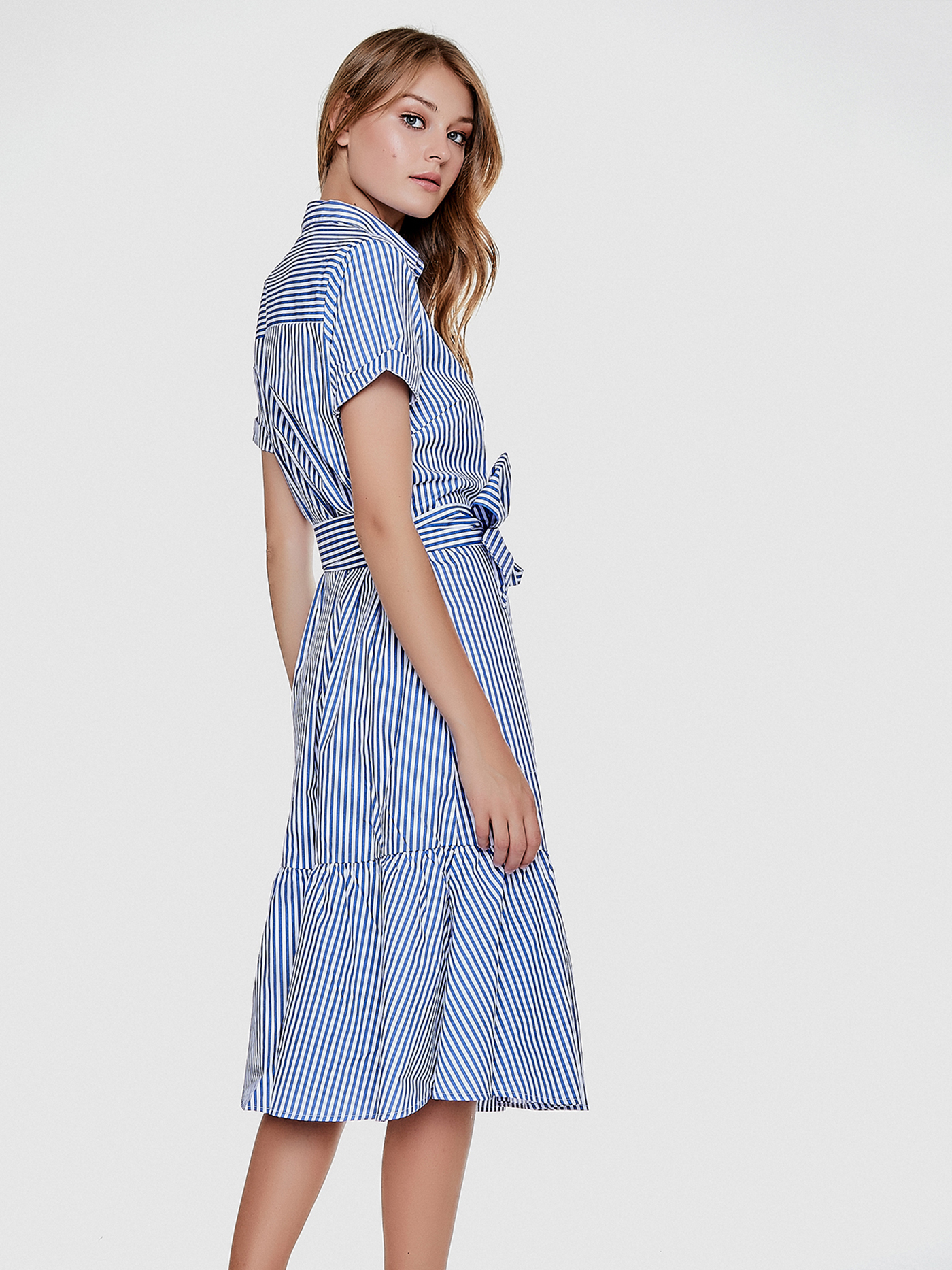 Платье длинное Голубая полоска PD1 | фото 2