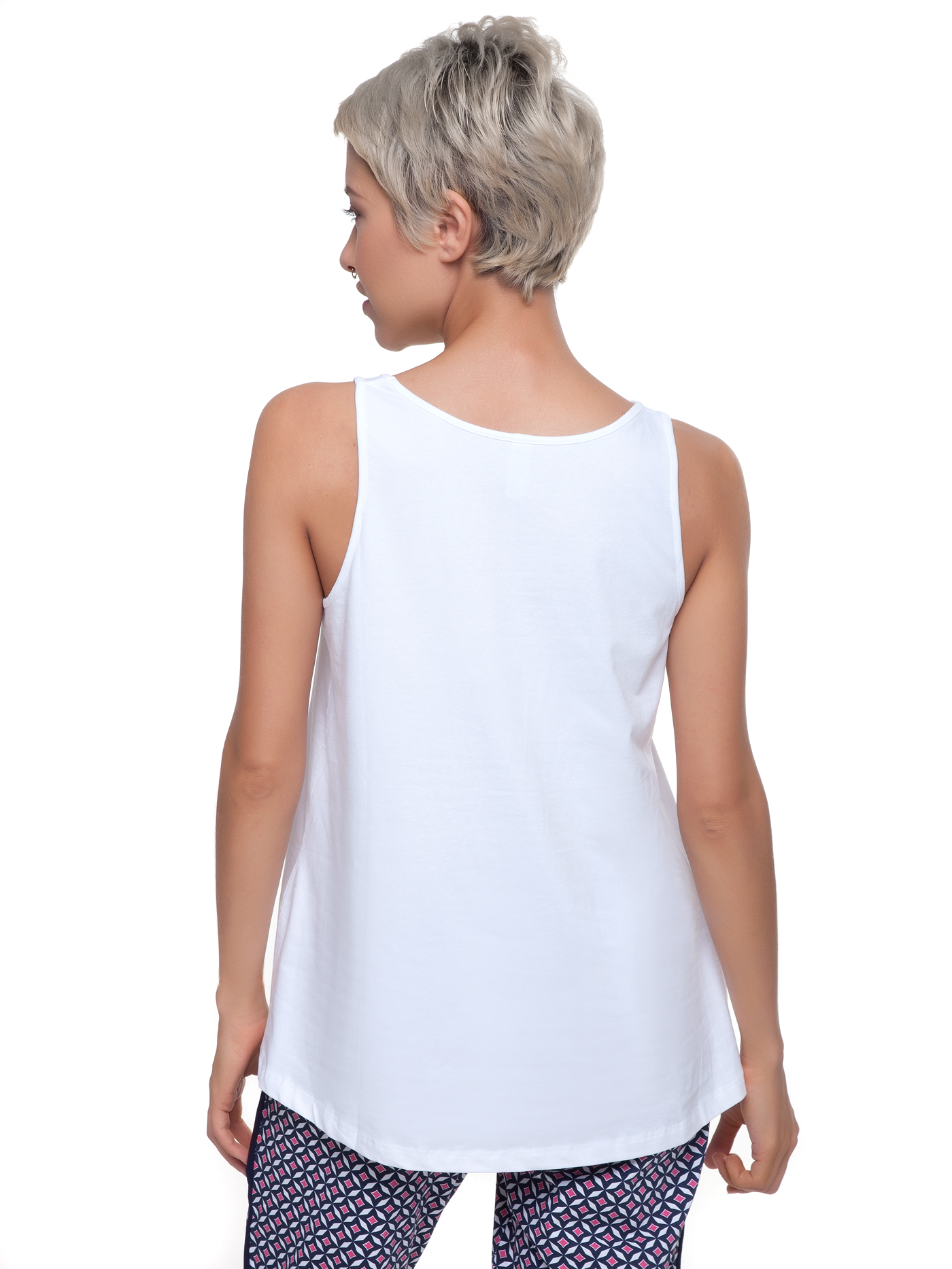 Майка Белый принт NO-5 | фото 2