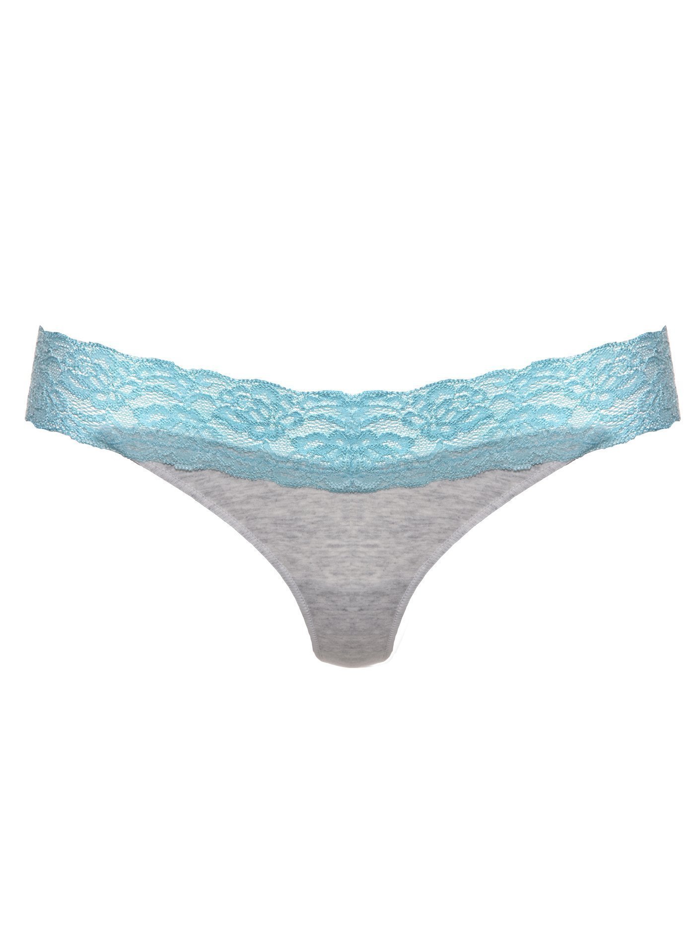 Трусы стринг Серый с голубым PW001 | фото 3