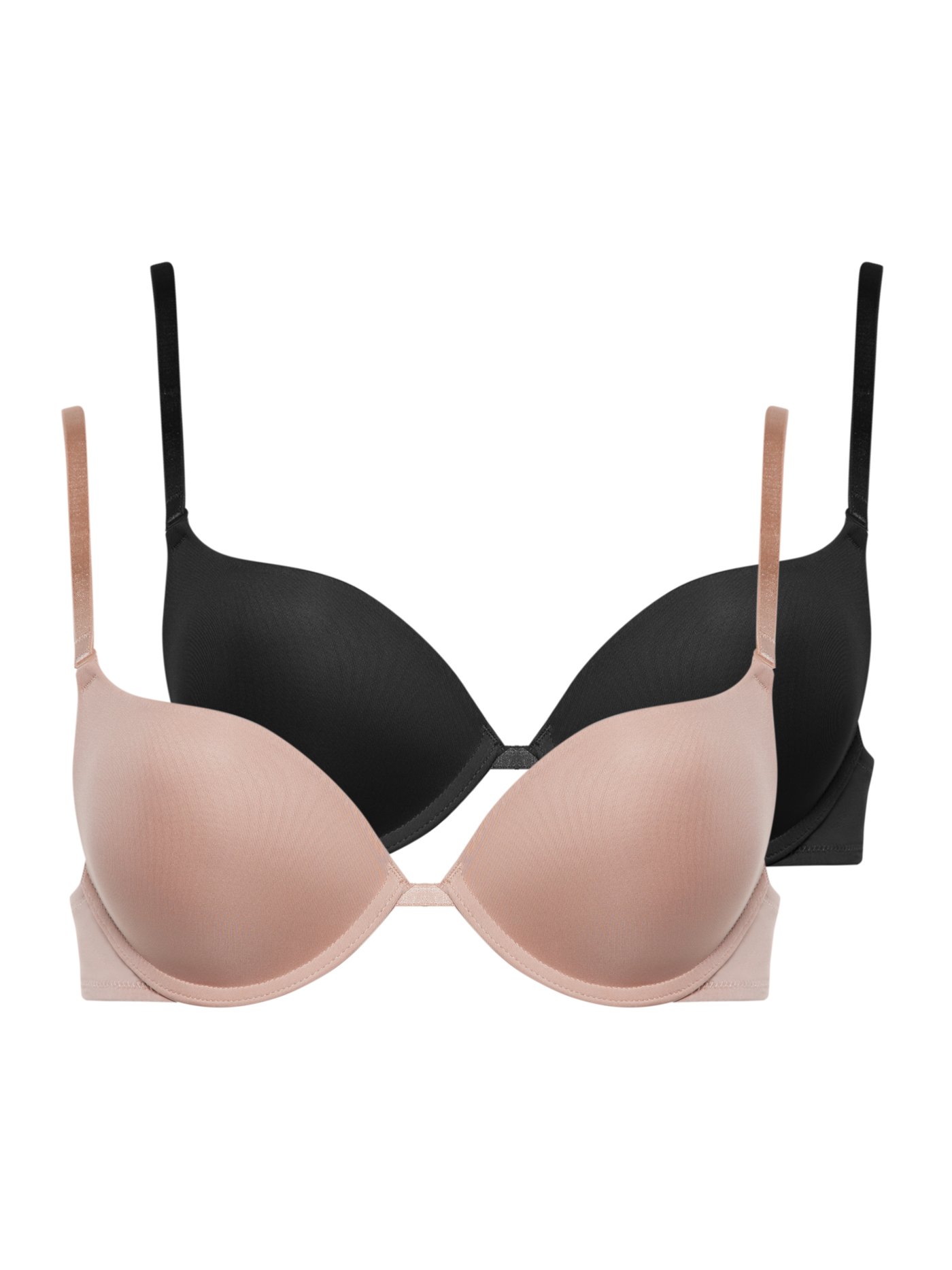 Бюстгальтер push-up набор 2 шт. Черный/бежевый MOU-11705 | фото 1