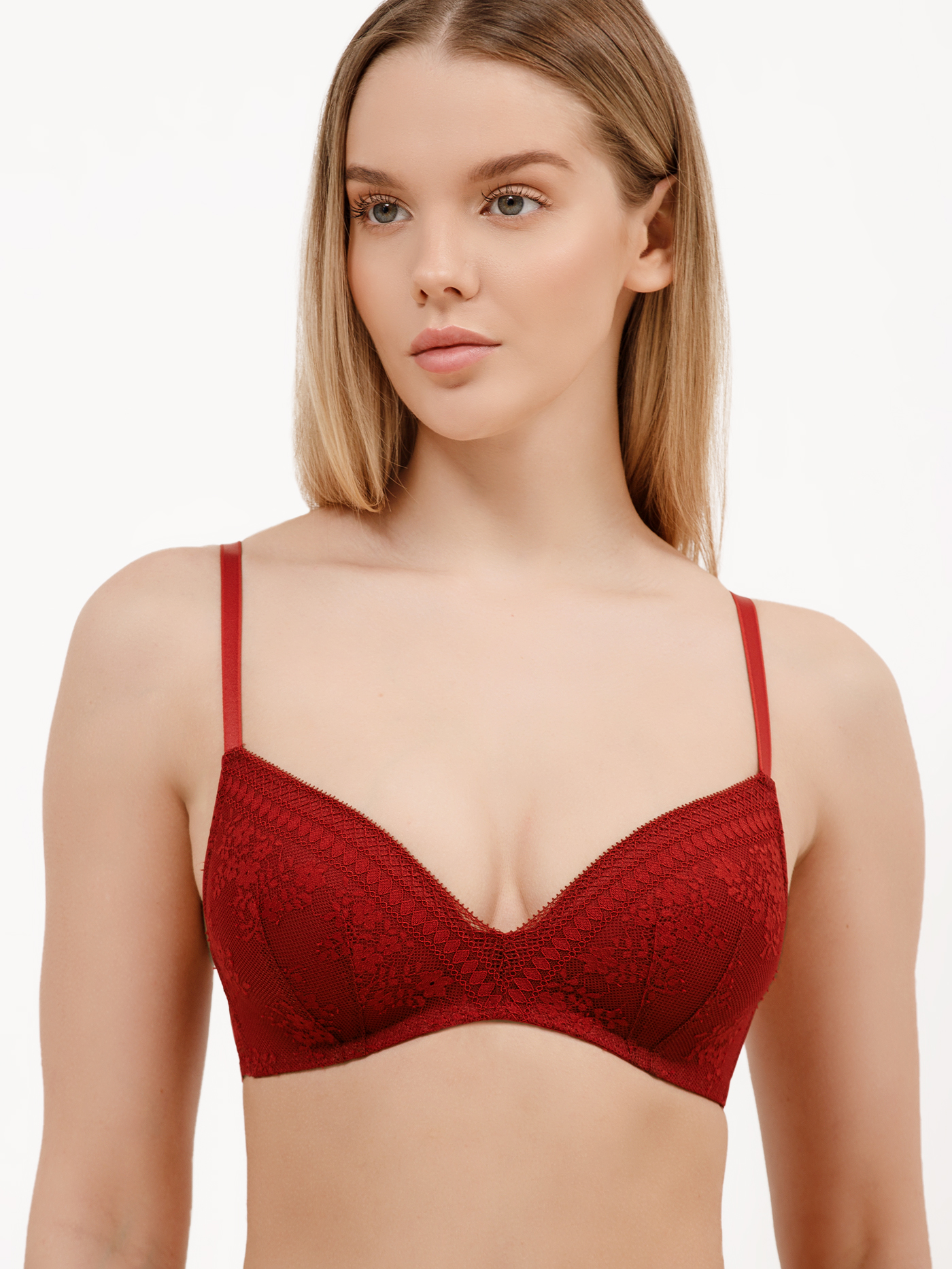 Бюстгальтер треугольник t-shirt Бордовый 3018F1401 | фото 4